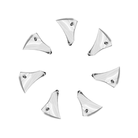 Grid Wheels Fits GD01 Series 22 x 12 Size Rims Chrome Plated Plastic Set Of 7 Equips One Wheel With Screws 1221CHINR
